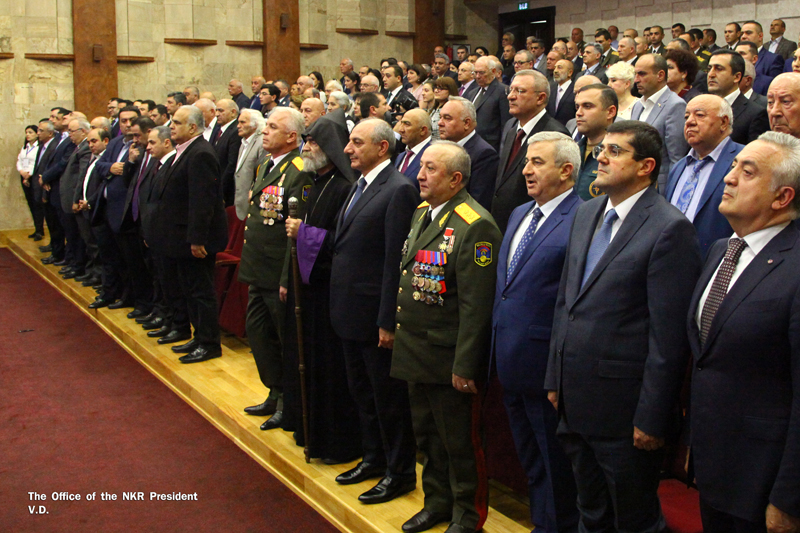 Bako Sahakyan was present at a solemn event devoted to the Victory Holiday