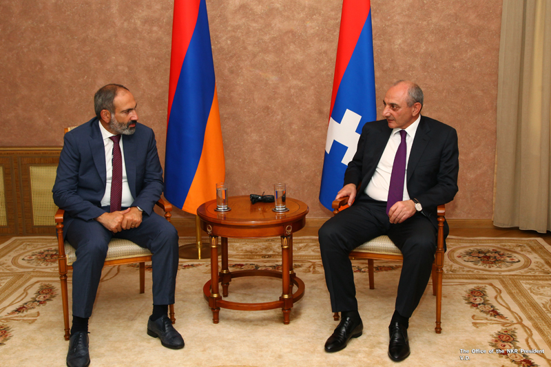 Bako Sahakyan met Armenian Premier Nikol Pashinyan