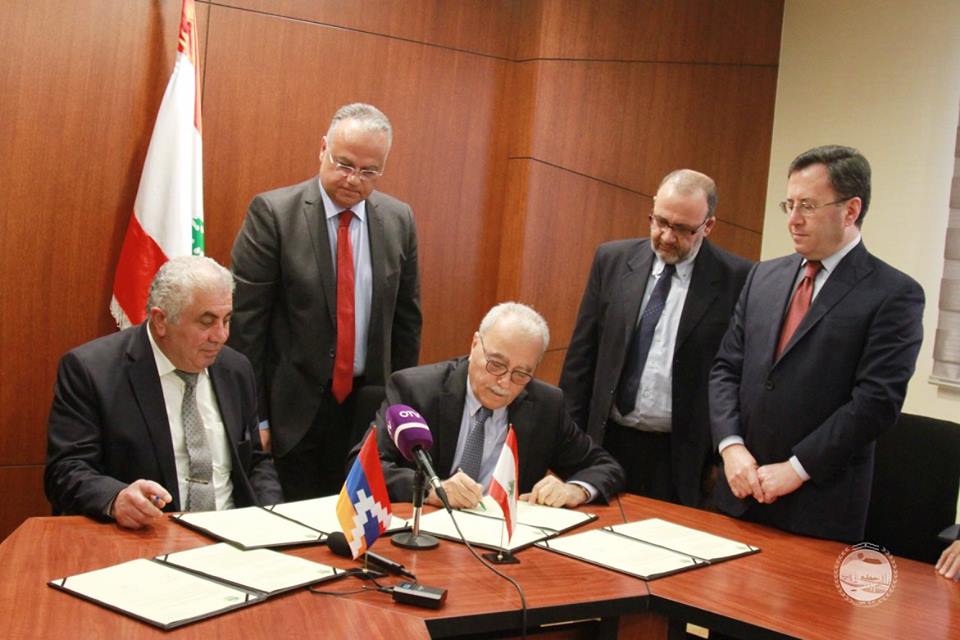 Memorandum of cooperation signed between Martakert town of Artsakh and Bourj Hammoud town of Lebanon