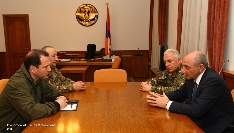 Bako Sahakyan received defense minister of Armenia