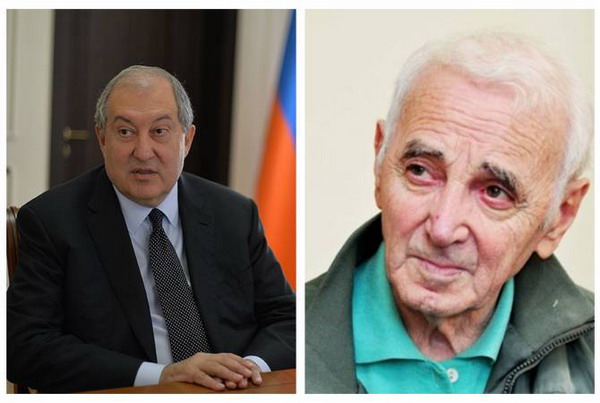 Armenian President Congratulates Charles Aznavour on Birthday: Armenpress