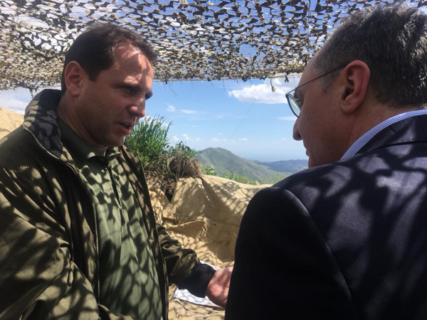 Armenian Minister of Defense Davit Tonoyan visits Armenian border with Armenian Foreign Minister Zohrab Mnatsakanyan