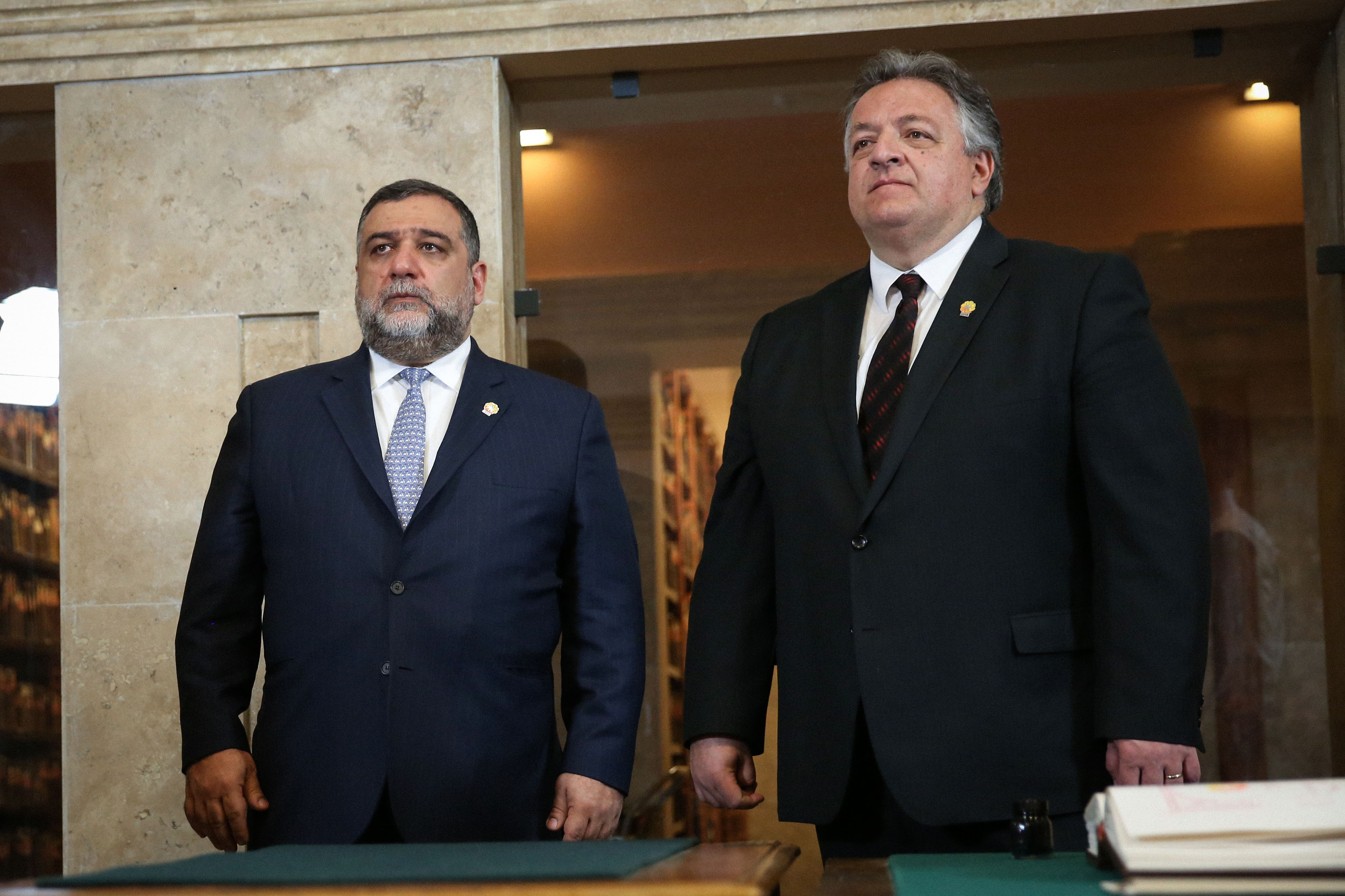 Ruben Vardanyan and Noubar Afeyan congratulate Nikol Pashinyan on his election as Prime Minister of Armenia