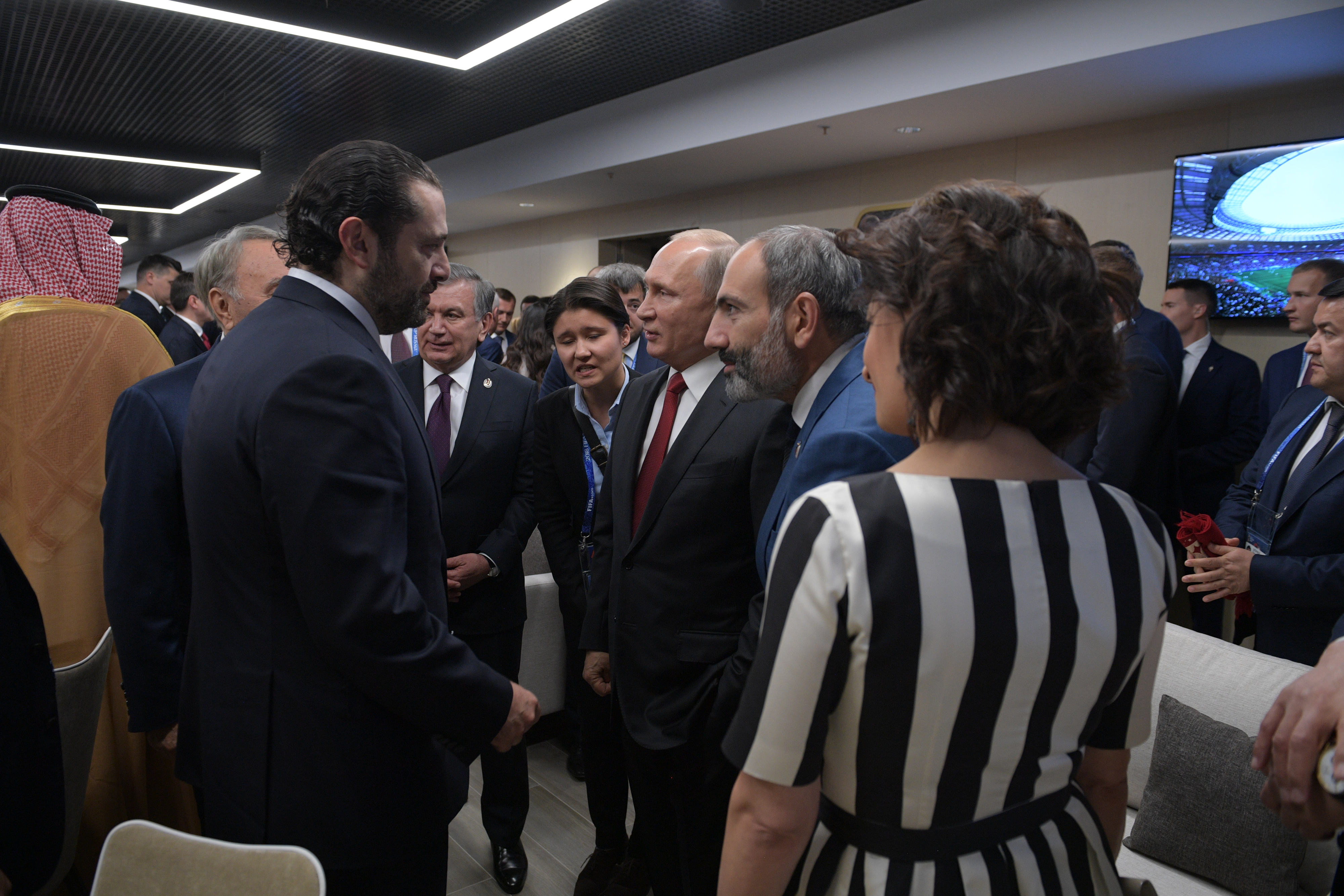 Nikol Pashinyan attends 2018 FIFA World Cup opening ceremony