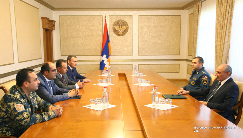 Bako Sahakyan received minister of emergency situations of Armenia