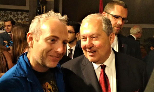Open-minded and cheerful person: Lapshin publishes photo with Armen Sarkissian