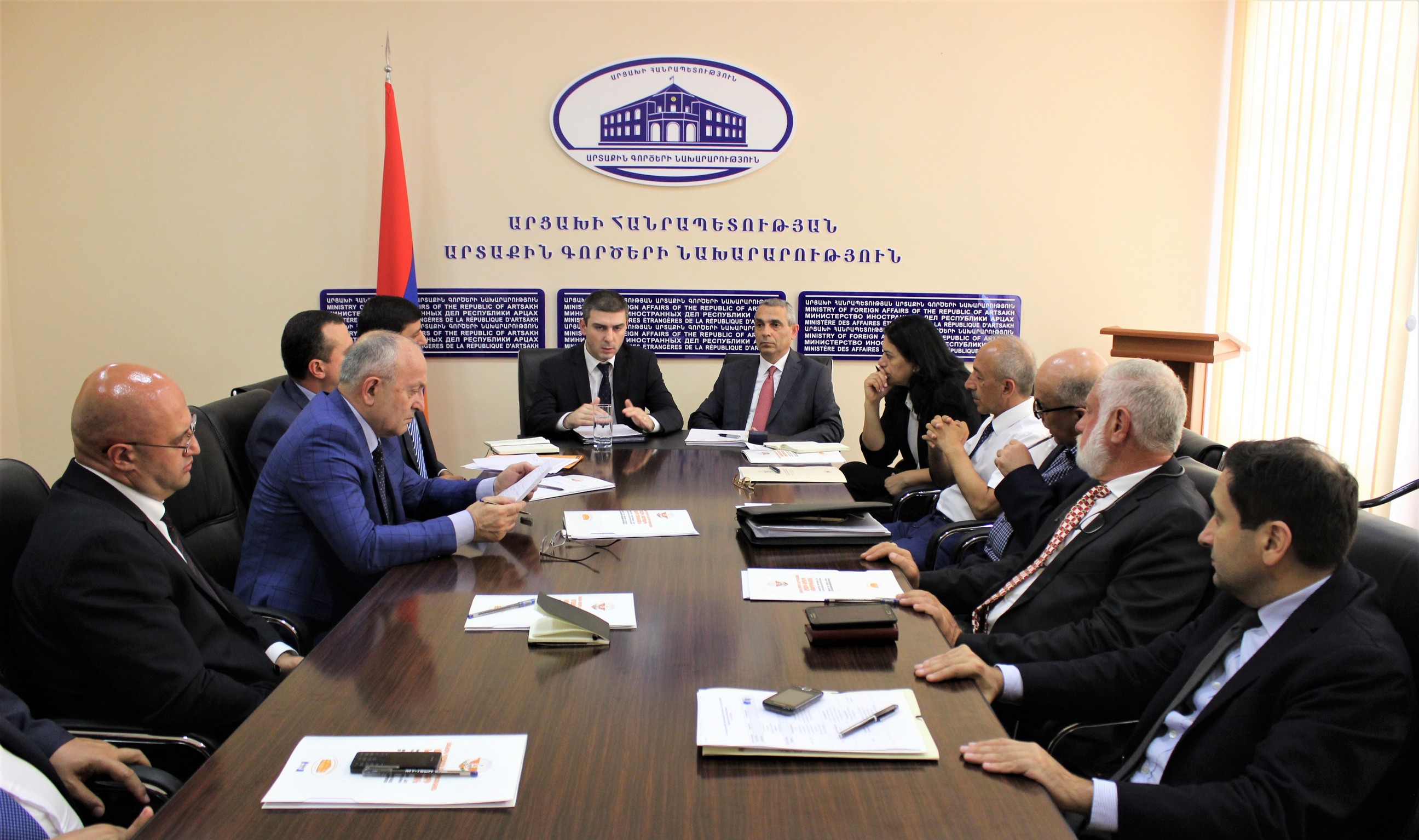 Meeting of the Senior Staff of the Central Office of the Ministry of Foreign Affairs and the Permanent Representatives of Artsakh Abroad with the State Minister Grigory Martirosyan