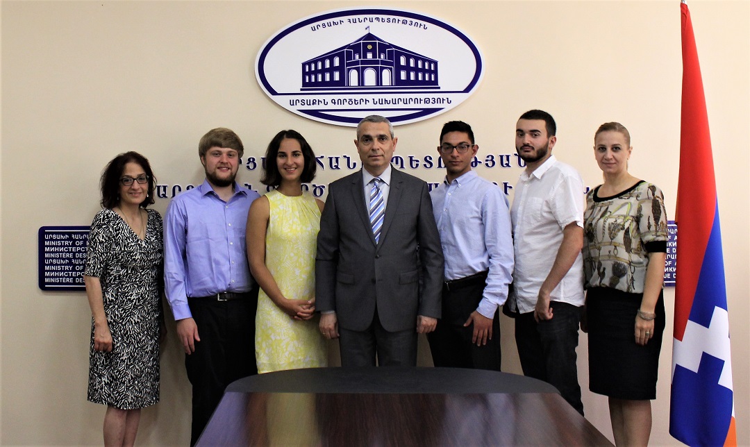 Artsakh Foreign Minister received interns of the Armenian Assembly of America