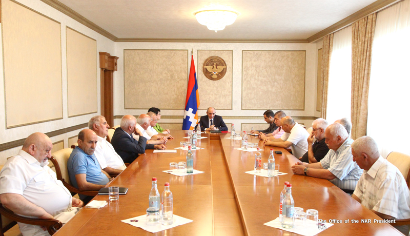 Bako Sahakyan had meetings with a group of activists of the Artsakh Movement