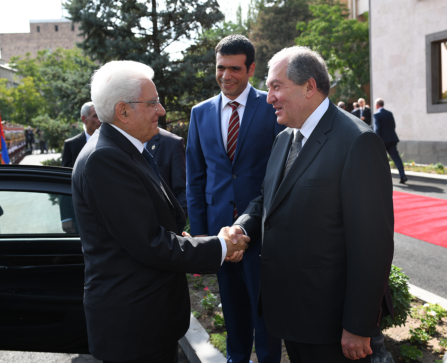 Official welcoming ceremony of the President of Italy took place at the Presidential Palace