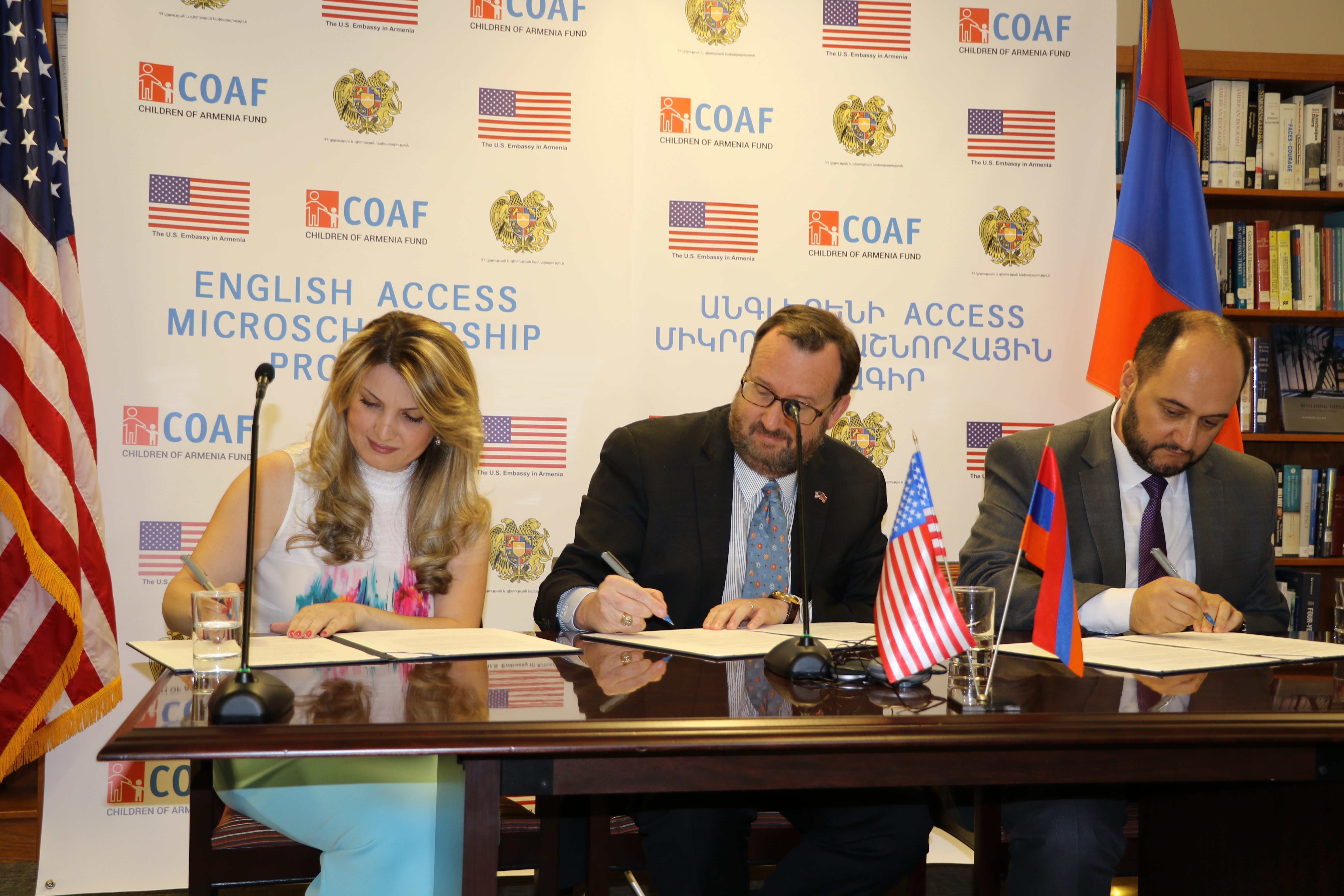 U.S. Embassy joins RA Ministry of Education and Science and COAF  to expand English Education in Rural Armenia