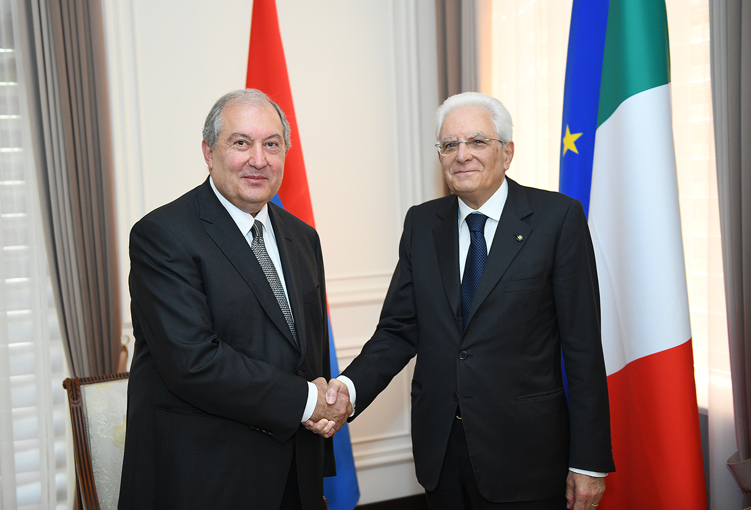 Meeting of the Presidents of Armenia and Italy took place at the Presidential Palace