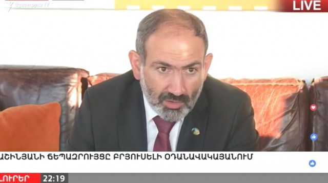 Armenian PM’s briefing in Brussels airport: ‘Democracy is not an object of bargaining to us’