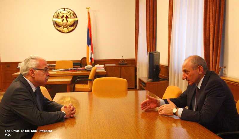 Bako Sahakyan received executive director ad interim of the “Hayastan” All-Armenian Fund Petros Terzian