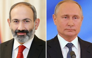 Nikol Pashinyan holds phone conversation with Vladimir Putin