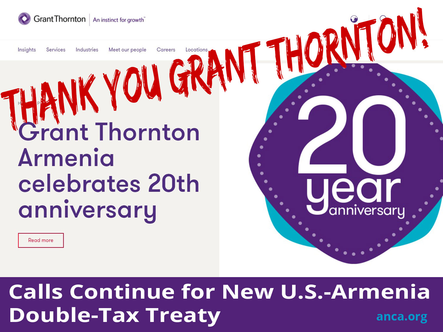 Grant Thornton calls for new U.S.-Armenia Tax Treaty