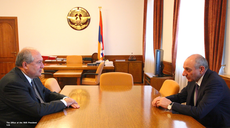 Bako Sahakyan meet with President Armen Sarkissian