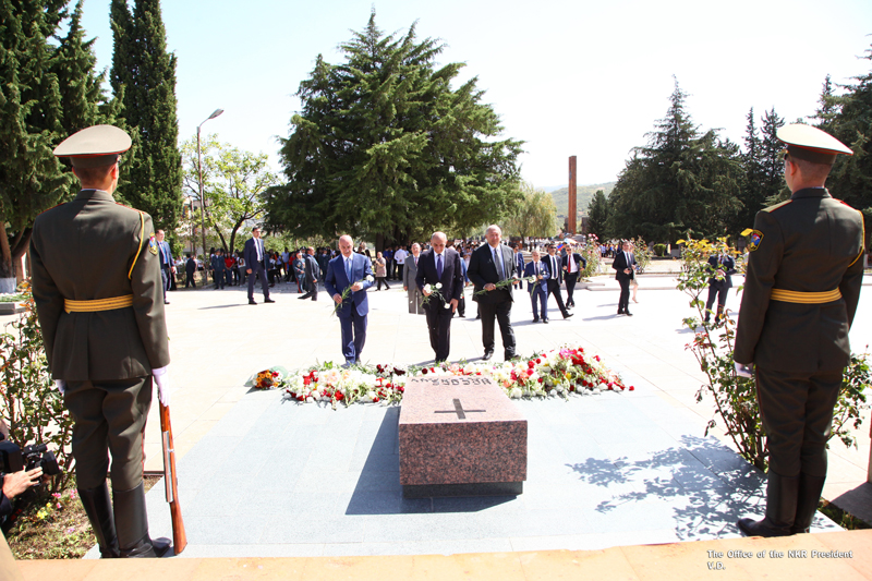 Bako Sahakyan partook at festive events marking 27th anniversary of NKR proclamation