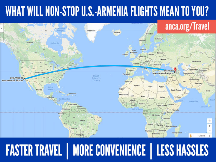 ANCA Calls on FAA to Facilitate Dialogue on Non-Stop U.S.-Armenia Flights