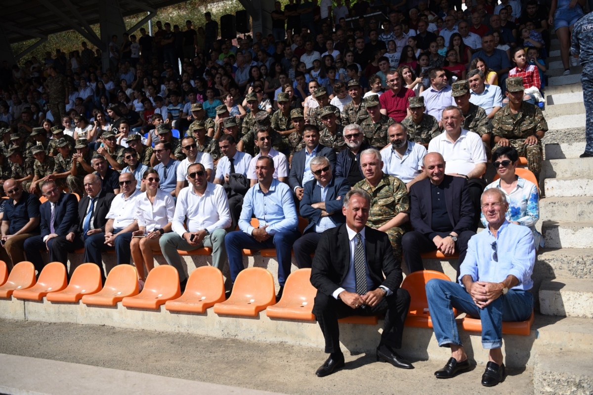 Sahakyan partook in the Stepanakert stadium at the opening ceremony of the cup contests of European record holders