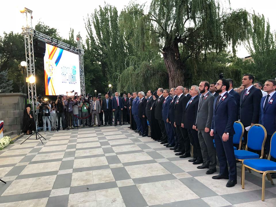 Bako Sahakyan partook in Yerevan at a festive event dedicated to the 100th anniversary of the establishment of the Armenian Parliament