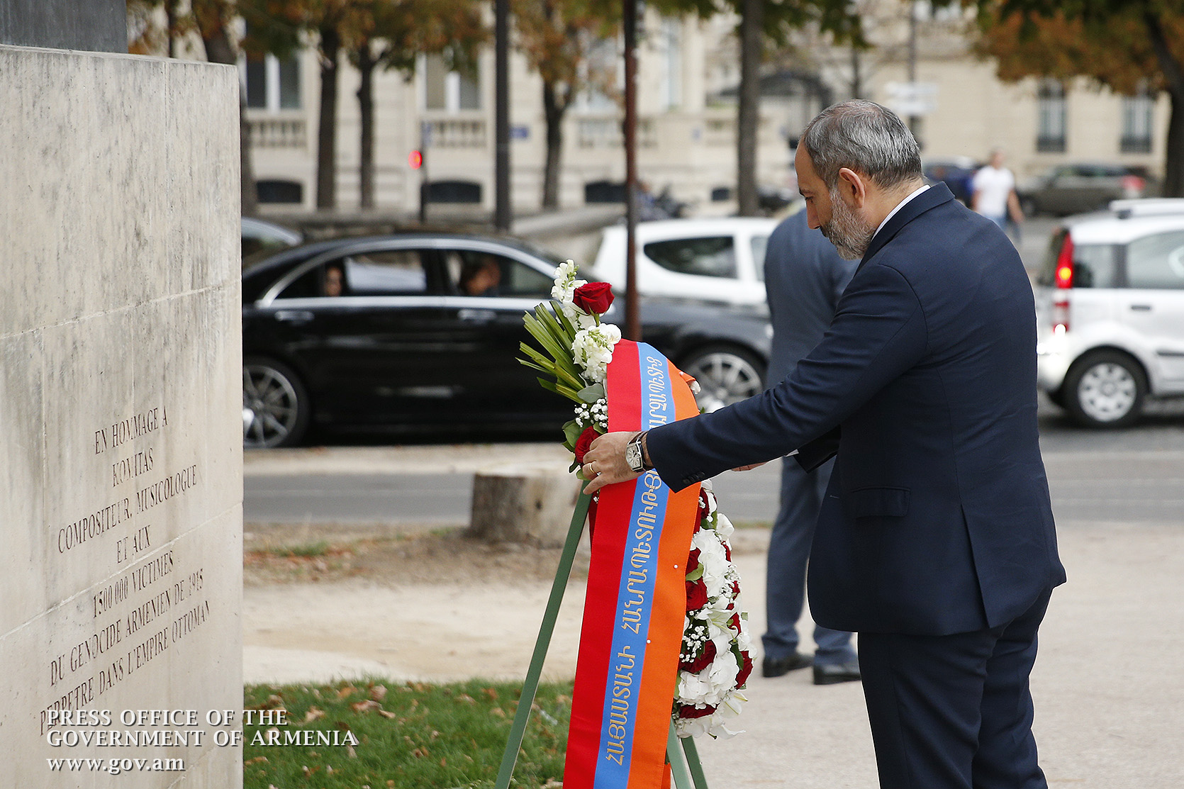 Nikol Pashinyan’s Visit to France Kicks Off: PM laid a wreath at Komitas Memorial and met with Armenian community representatives