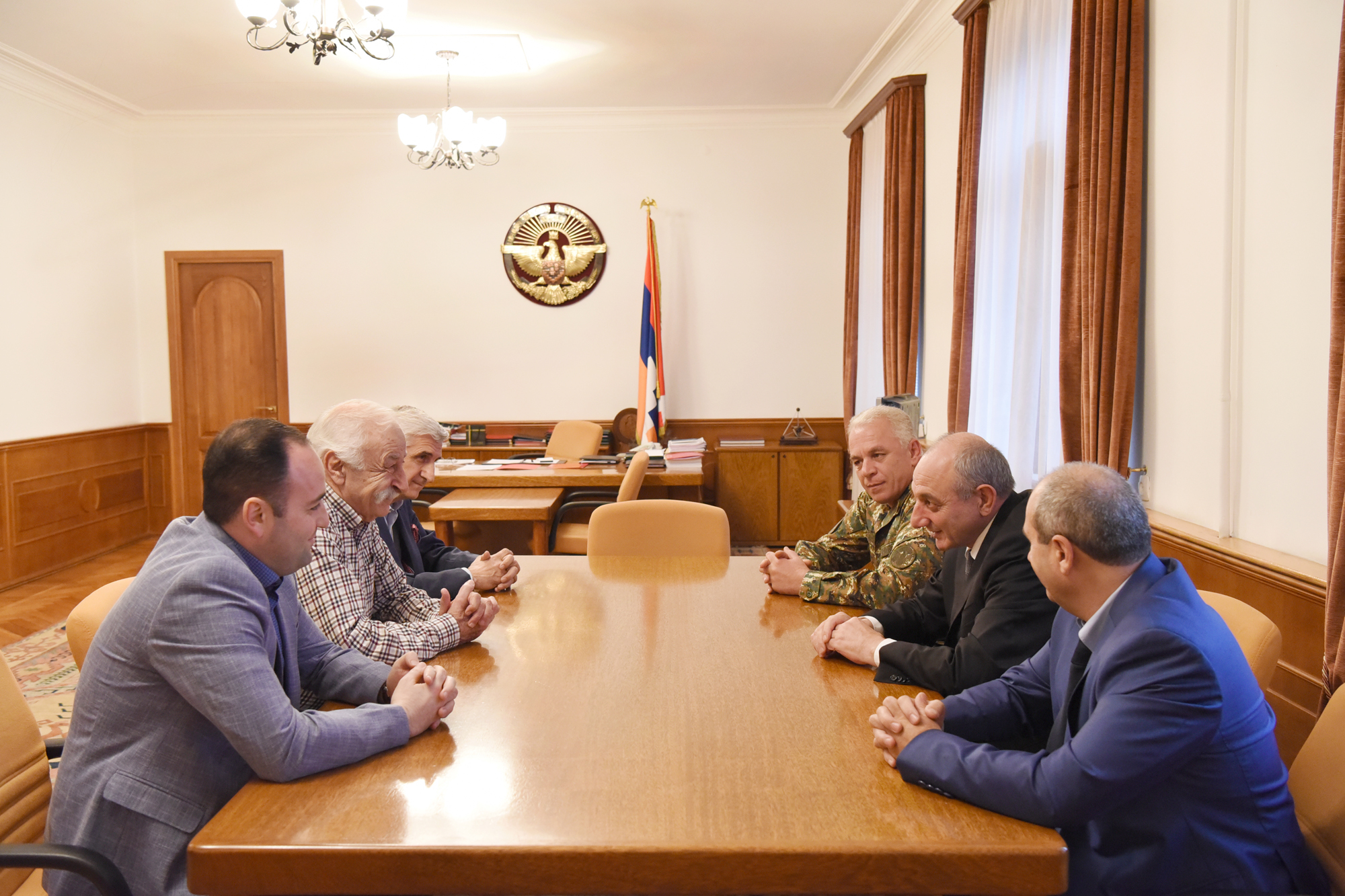 Bako Sahakyan received Khoren Mardoyan, Roubik Galstyan, Gourgen Melikyan
