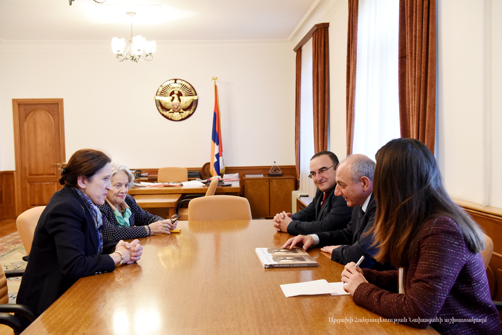 Bako Sahakyan received Antonia Arslan and Siobhan Nash-Marshall