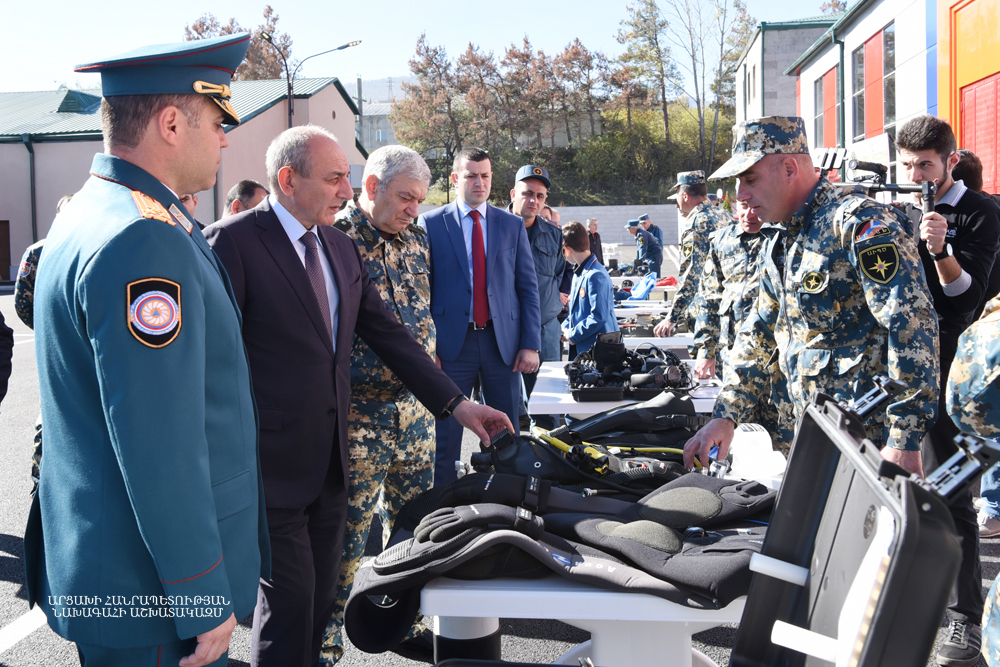 Bako Sahakyan was present at a solemn event devoted to the Day of the Worker of the State Service on Emergency Situations