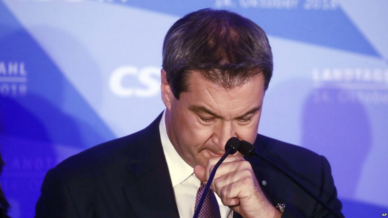 Merkel’s conservative allies lost their absolute majority in Bavaria’s state parliament