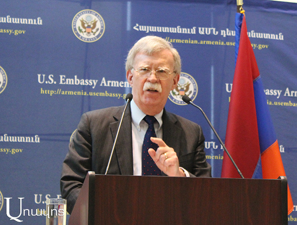 ‘My visit does not indicate that changes or solutions to Artsakh conflict have been outlined’: John Bolton