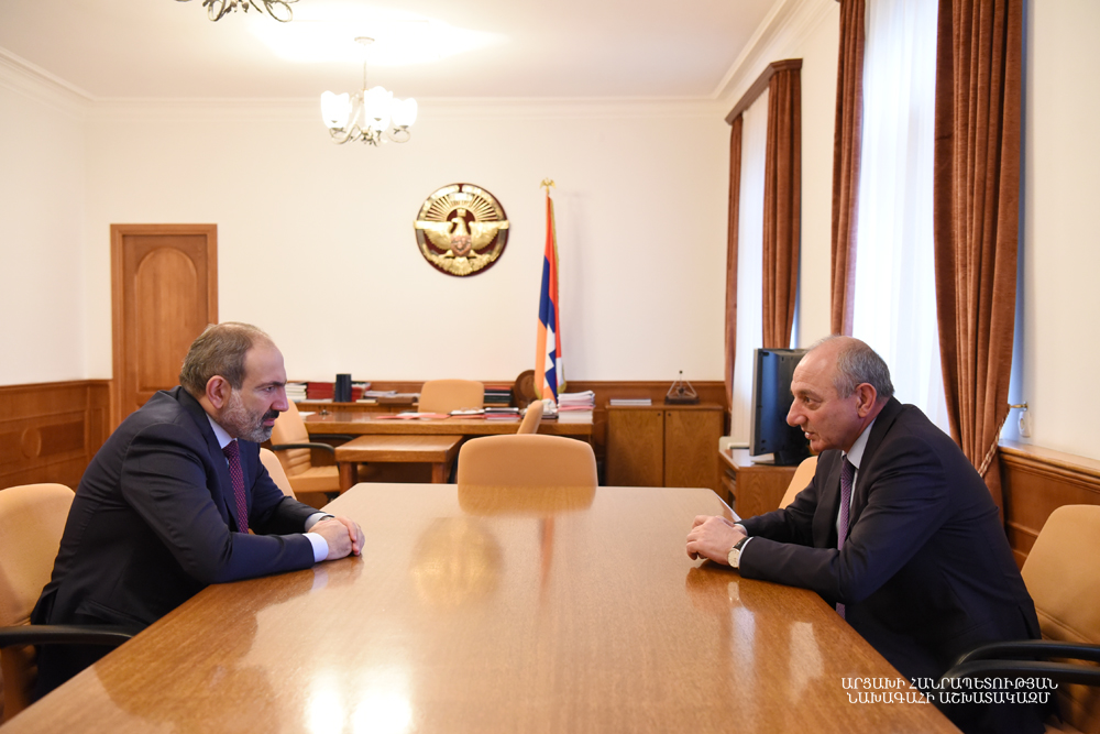 Bako Sahakyan had a meeting in Stepanakert with Nikol Pashinyan