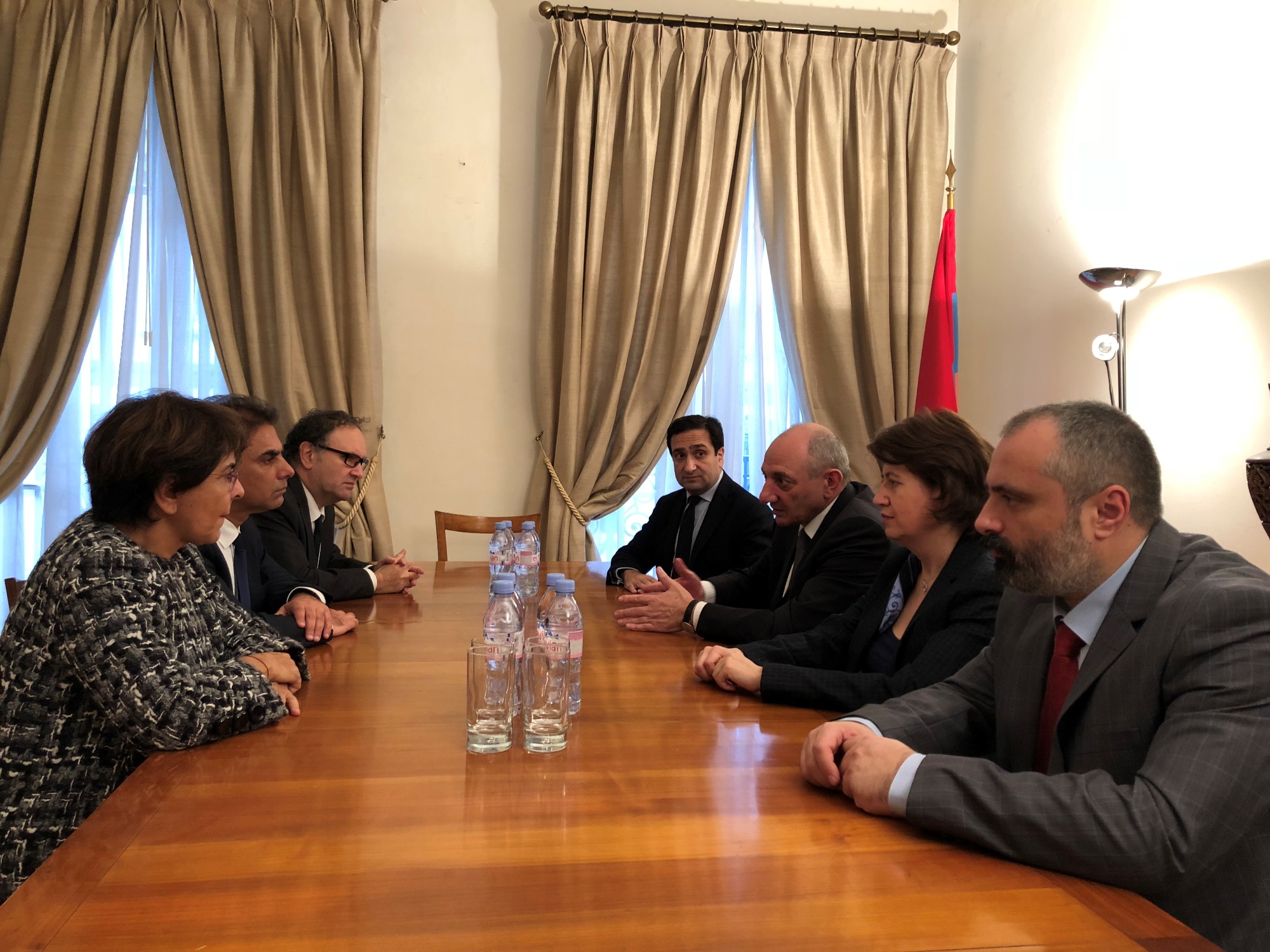 Bako Sahakyan met with co-chairs of the Coordinating Council of Armenian Organizations of France