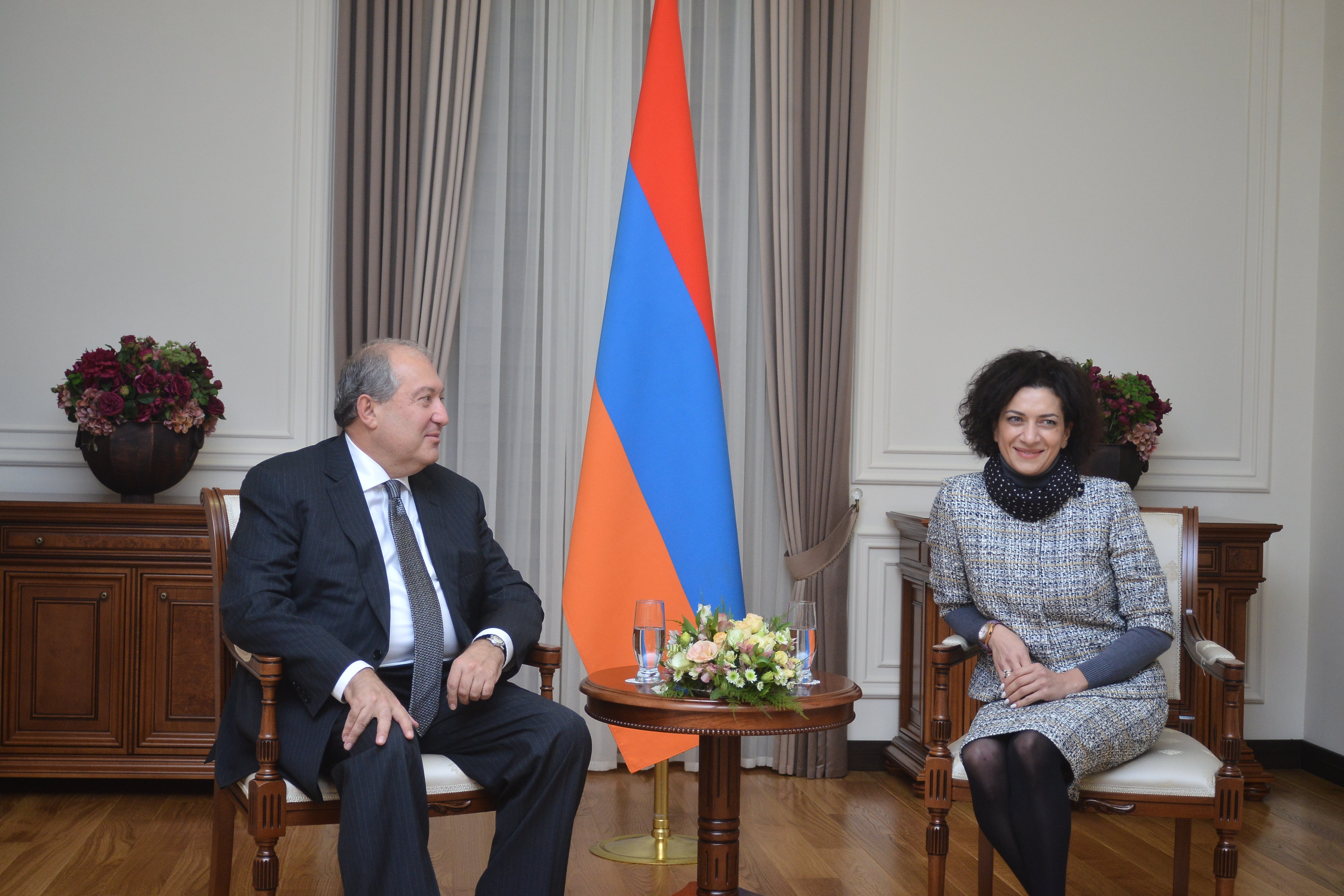 President Armen Sarkissian hosted Anna Hakopian