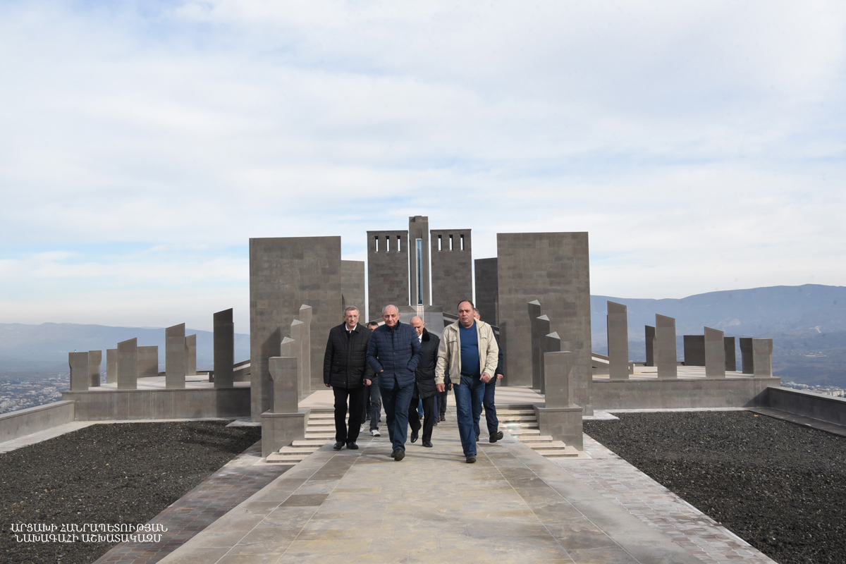 Bako Sahakyan visited construction site of the culture and sports complex