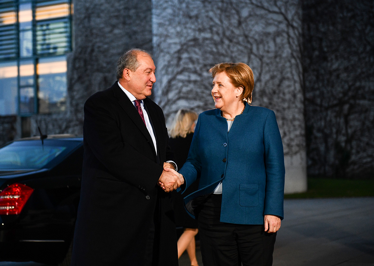 President Armen Sarkissian met in Berlin with Chancellor Angela Merkel