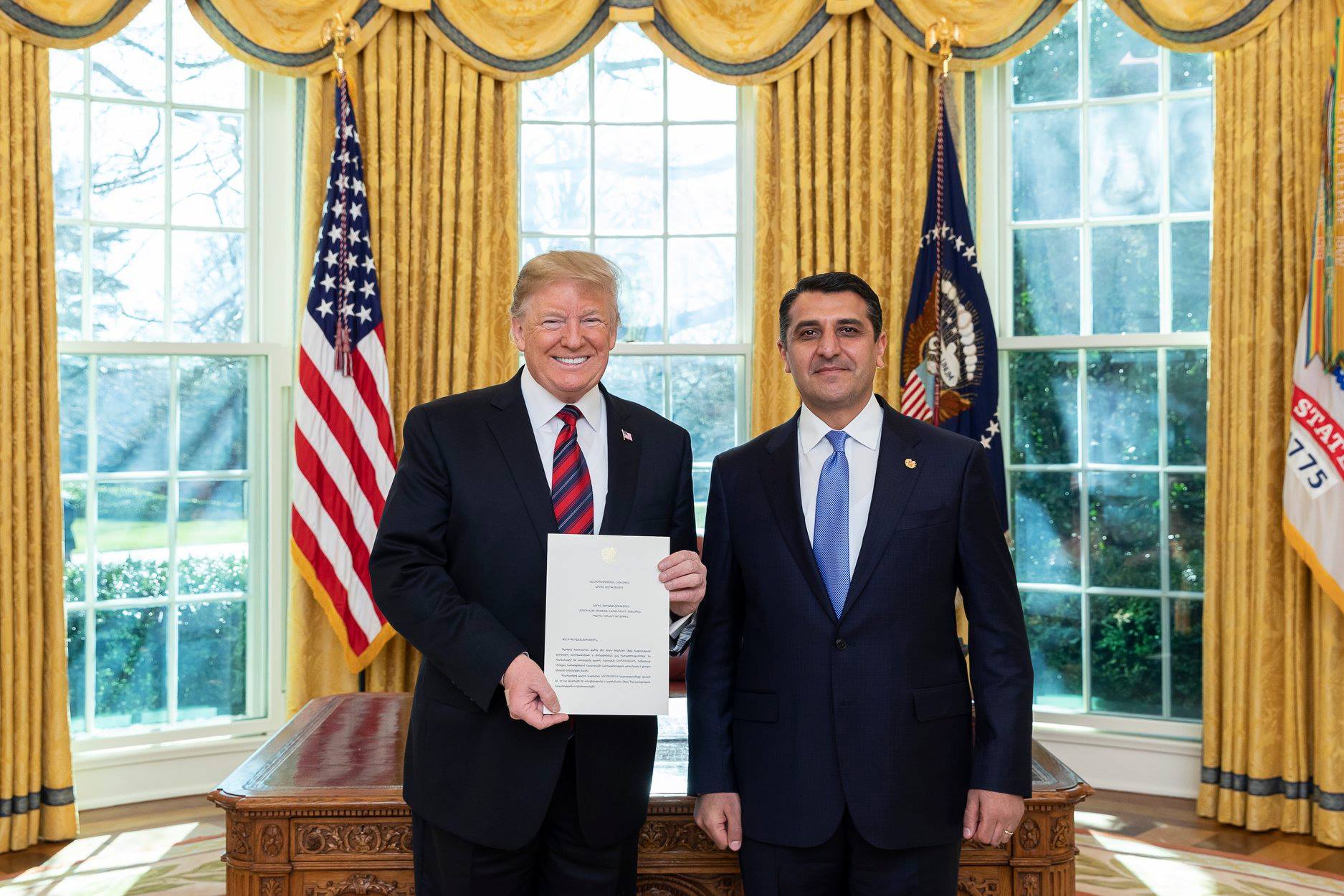 President Trump and Ambassador Nersesyan highlighted the steps towards expanding bilateral relations between Armenia and the United States