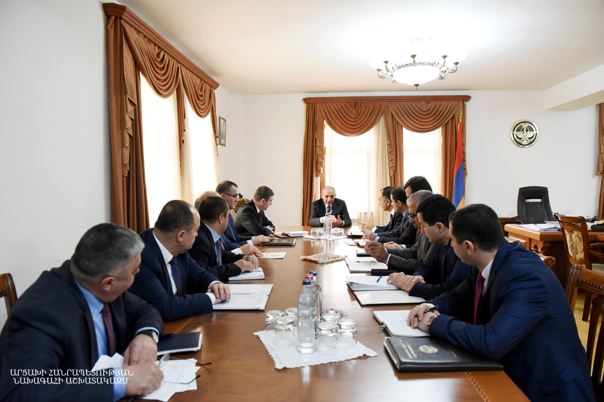 Bako Sahakyan convened a working consultation with the participation of heads of the republic’s regional administrations