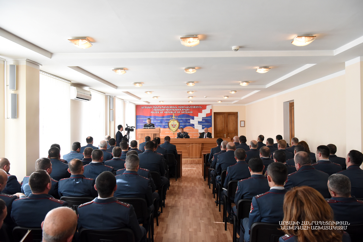 Bako Sahakyan partook at the reporting meeting of the Artsakh Republic Police Board summarizing the results of the structure’s activity in 2018
