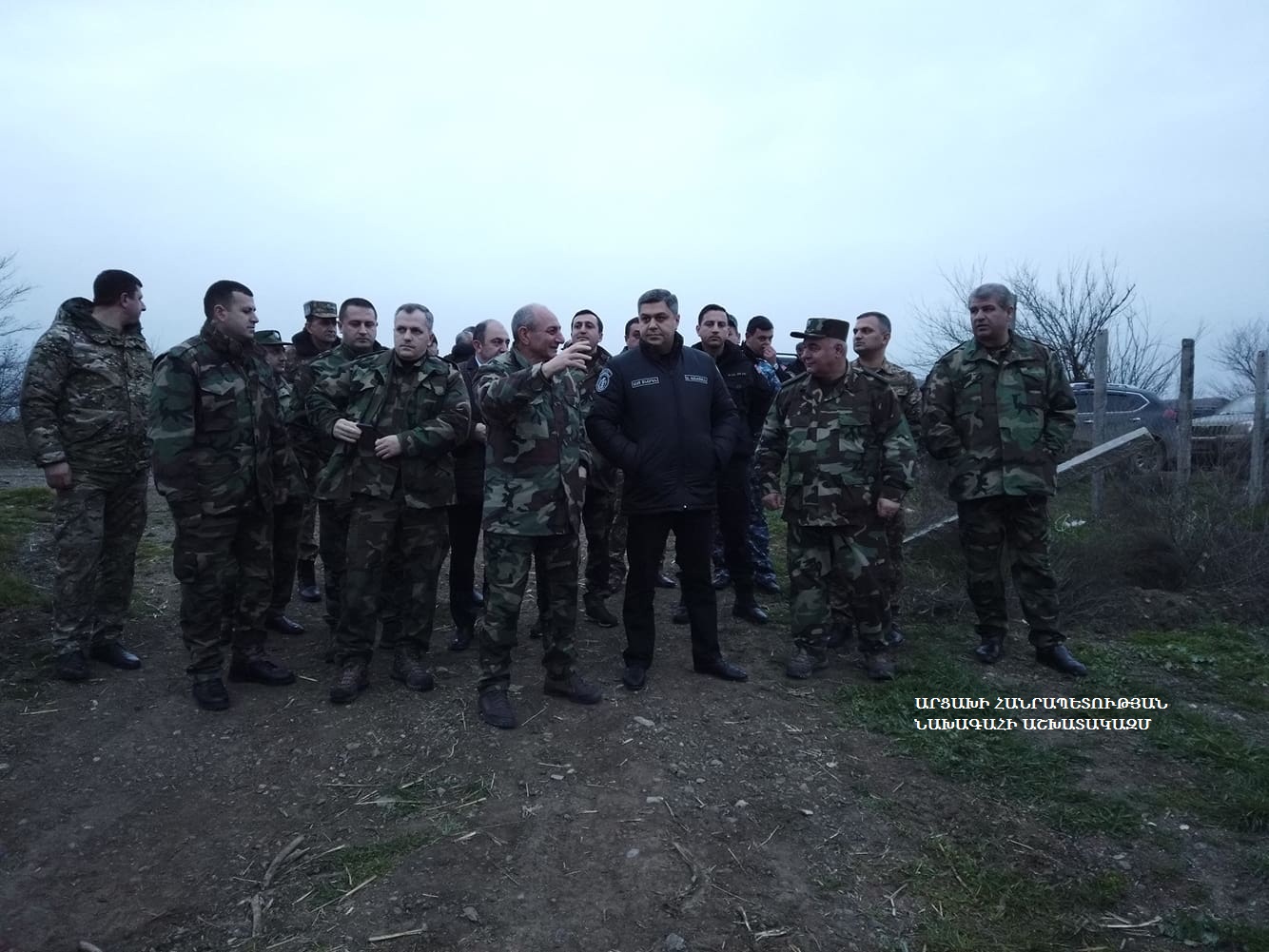 Bako Sahakyan together with Arthur Vantesyan visited the southern section of the Artsakh-Azerbaijani borderline