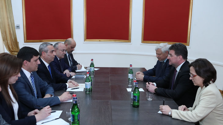 Artsakh Foreign Minister Masis Mayilian met with the OSCE Chairperson-in-Office Miroslav Lajcak
