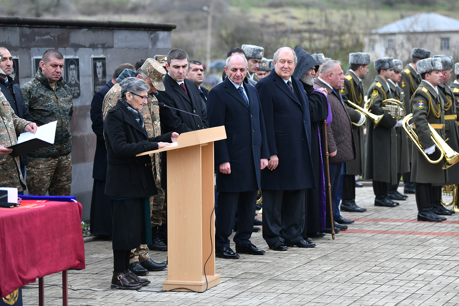 Presidents of Armenia and Artsakh participated at the unveiling of the monument dedicated to Maghavouz village residents who fell in the Artsakh War