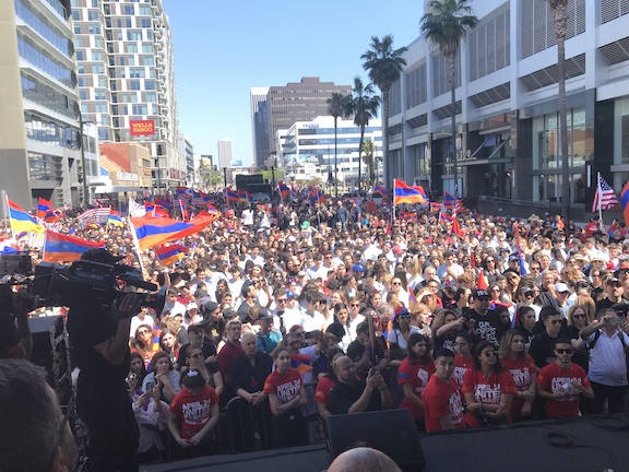 Tens of Thousands March for Justice at the Turkish Consulate In Los Angeles