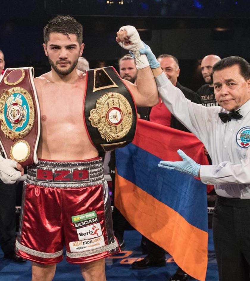 Canadian-Armenian Erik Bazinian Wins NABO Super Middleweight Boxing Title