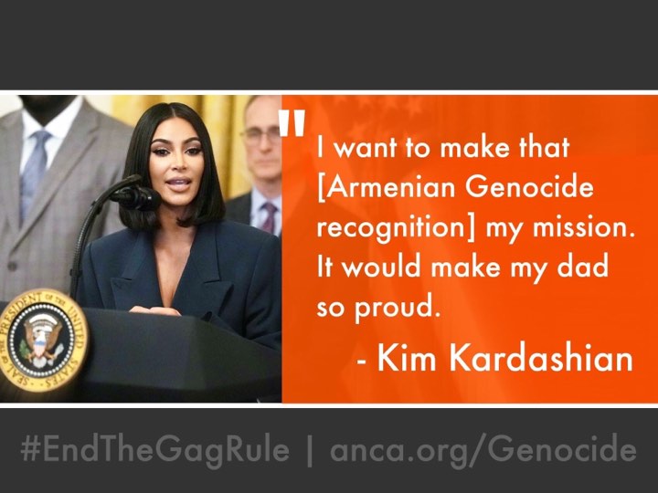 Kim Kardashian wants to focus attention on Armenian Genocide