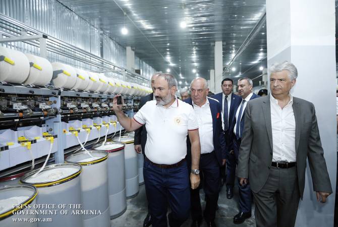 Nikol Pashinyan attends opening ceremony of texture cotton factory in Maralik