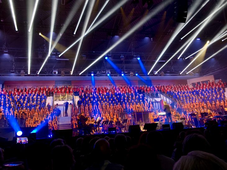 One-Thousand Choristers Honor Aznavour Legacy in Palais des Victioires in Cannes