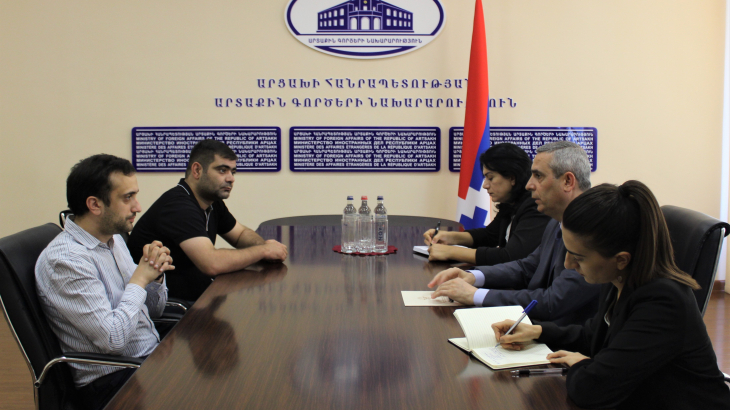 Artsakh FM Masis Mayilyan Received the Delegation of the ‘Union of Informed Citizens’ Public Organization