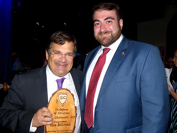 Congressional Armenian Caucus Co-Chair Gus Bilirakis (R-FL) with ANCA Eastern Region Executive Director Aram Balian.