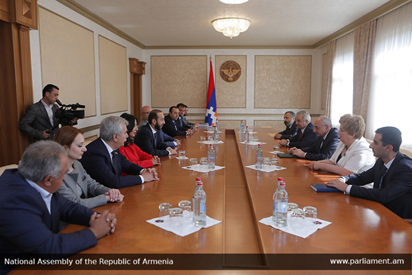 Delegation Led by RA NA President Ararat Mirzoyan in Stepanakert